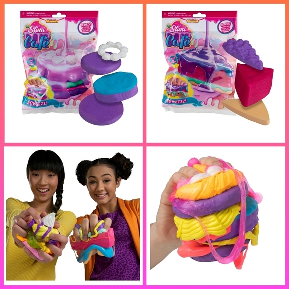 2 large squish Squishies w slime blueberry cakes bakery desserts gift ready - Picture 1 of 9